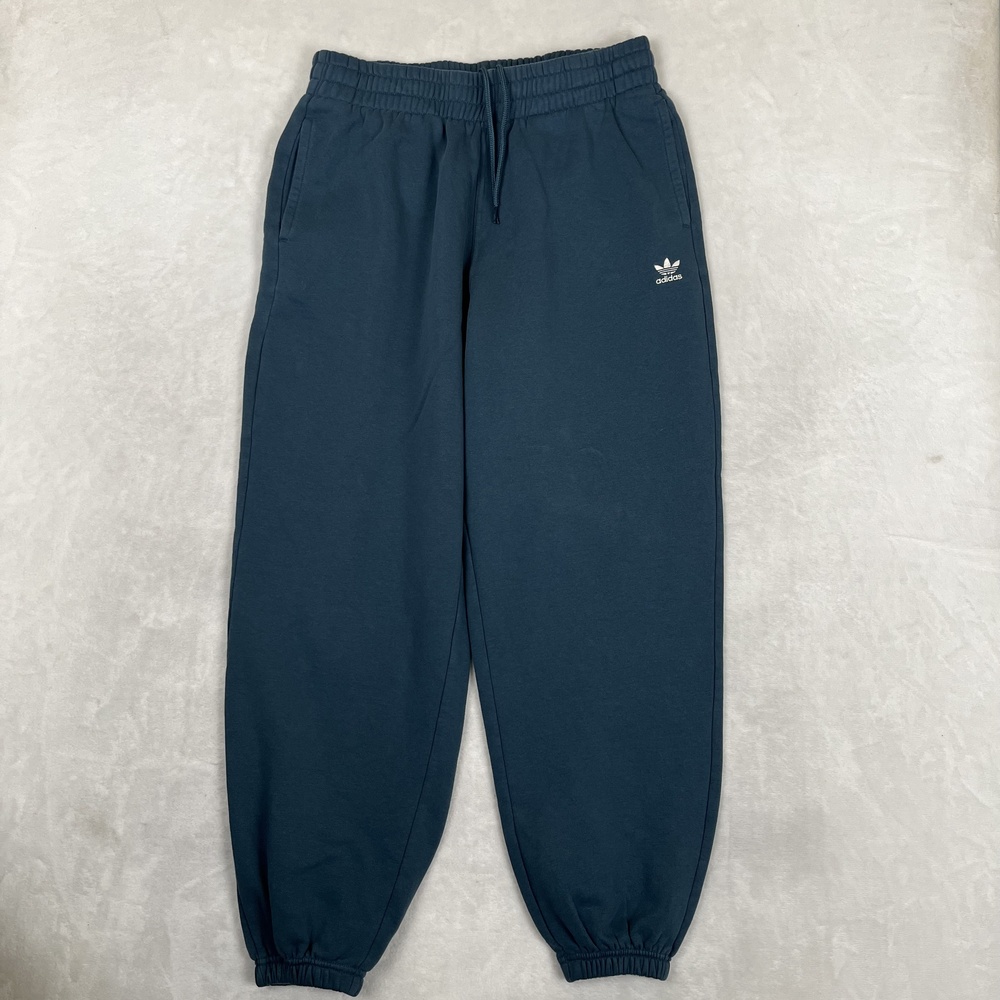Adidas Originals Sweatpants Womens Large Blue Baggy Fleece Joggers Trefoil Logo